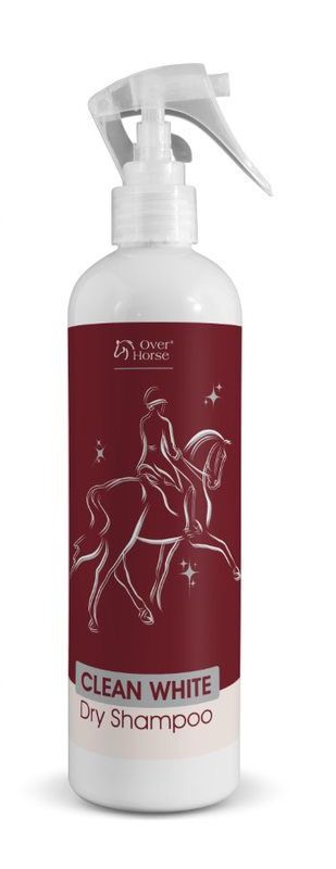 Сух шампоан за коне със светла козина Over Horse Clean White 400 ml
