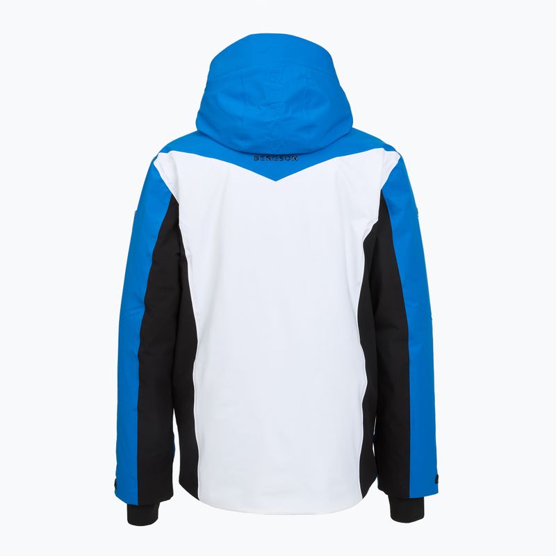 Мъжко скиорско яке BERGSON Velox Stx ibiza blue/white 2