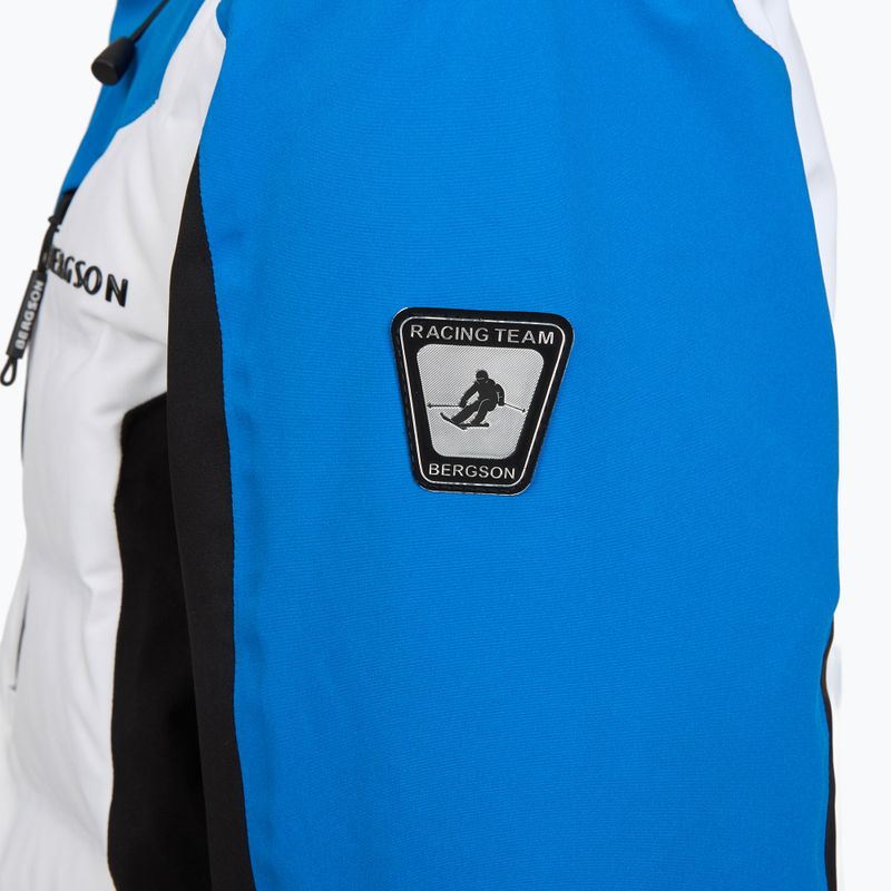 Мъжко скиорско яке BERGSON Velox Stx ibiza blue/white 3