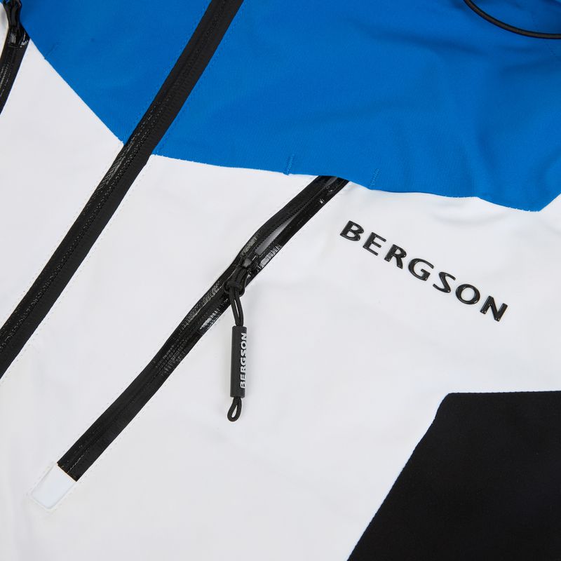 Мъжко скиорско яке BERGSON Velox Stx ibiza blue/white 4