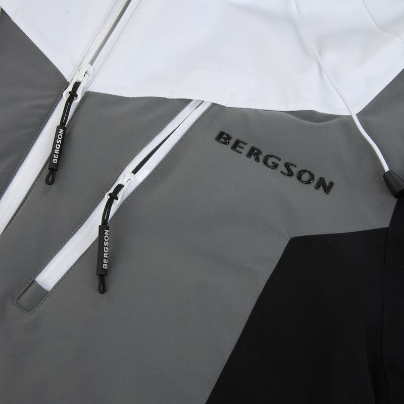 Мъжко скиорско яке BERGSON Velox Stx white/grey 4