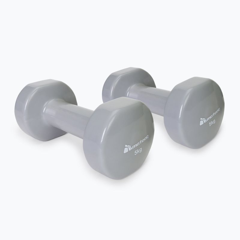 Дъмбели Meteor 2 x 5 кг сиви 30187