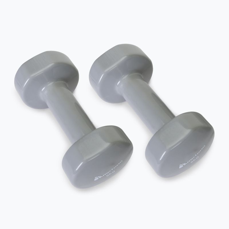 Дъмбели Meteor 2 x 5 кг сиви 30187 2