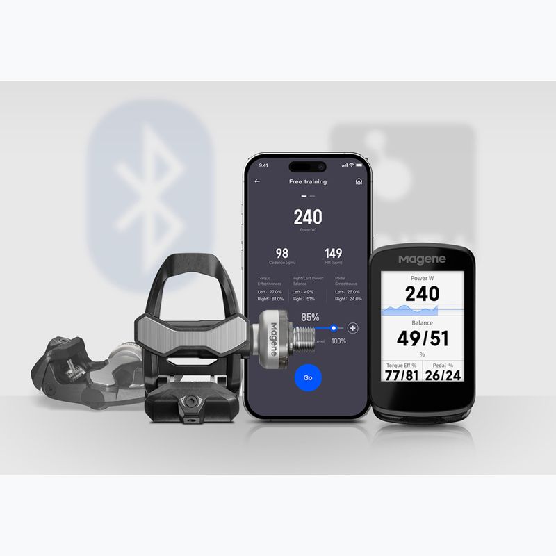 Велосипедни педали  Magene P715 S SPD-SL silver 14