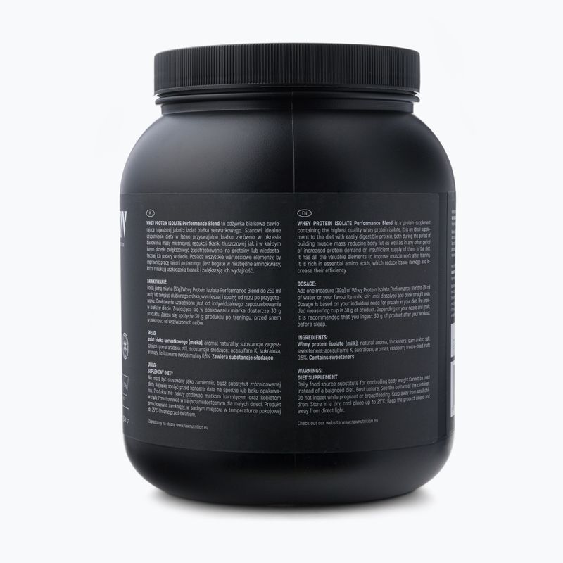 Суроватъчен протеин изолат Raw Nutrition 900g малина WPI-59017 2