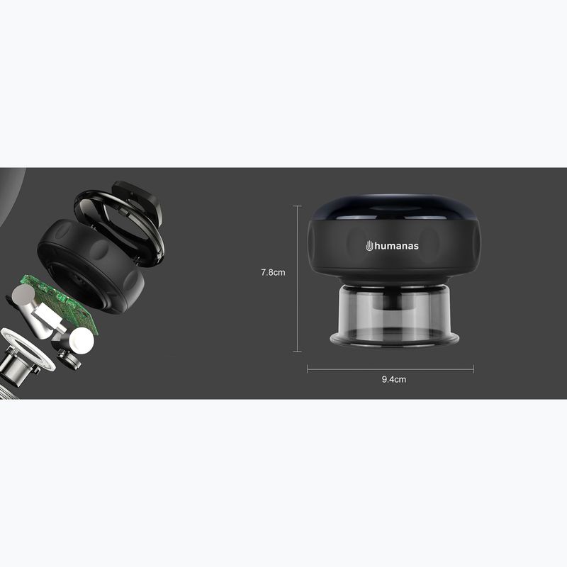 Китайска вендуза за масаж Humanas BB01 Plus black 11