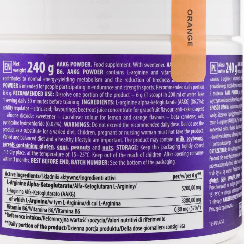 Trec AAKG преди тренировка 240g оранжев TRE/909 4