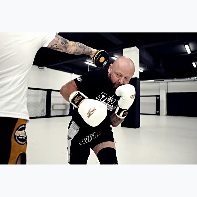 Боксови ръкавици StormCloud Boxing Pro white/gold 9