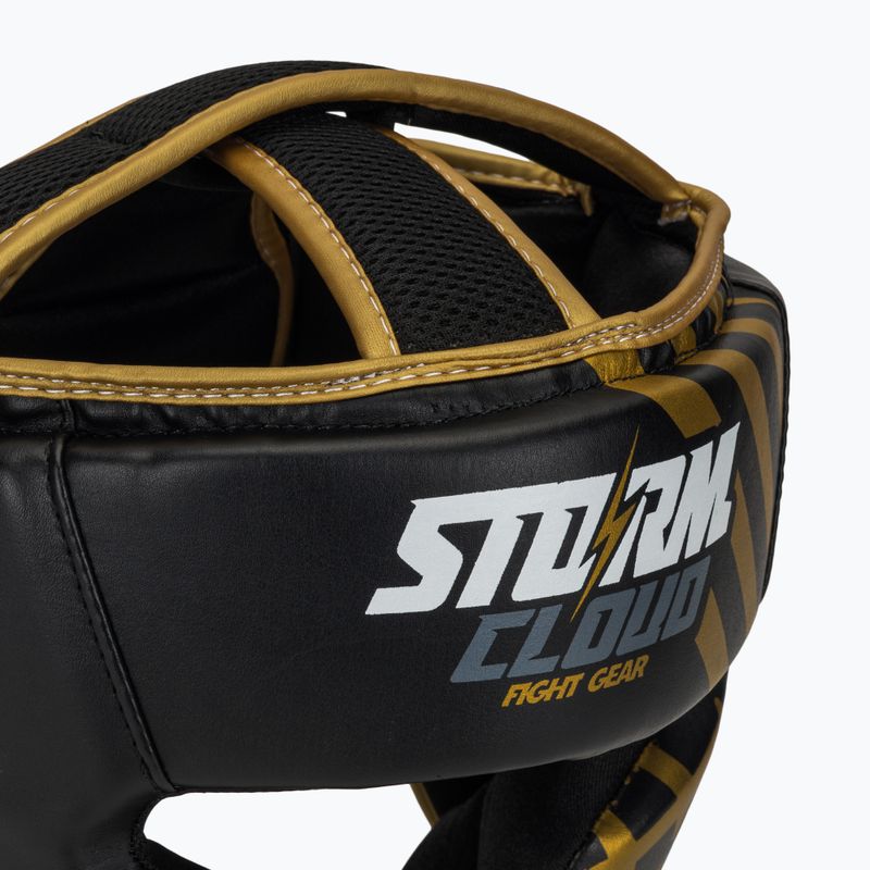 Боксьорска каска StormCloud Lynx black/gold 4