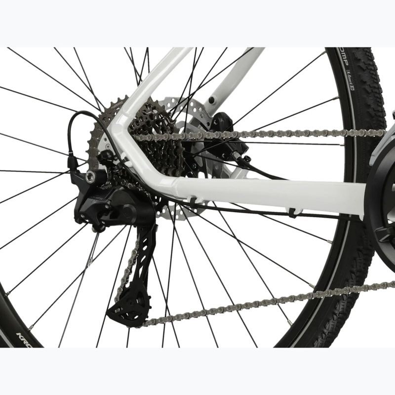 Дамски крос велосипед KROSS Evado 7.0 W white/turquoise/shiny 8