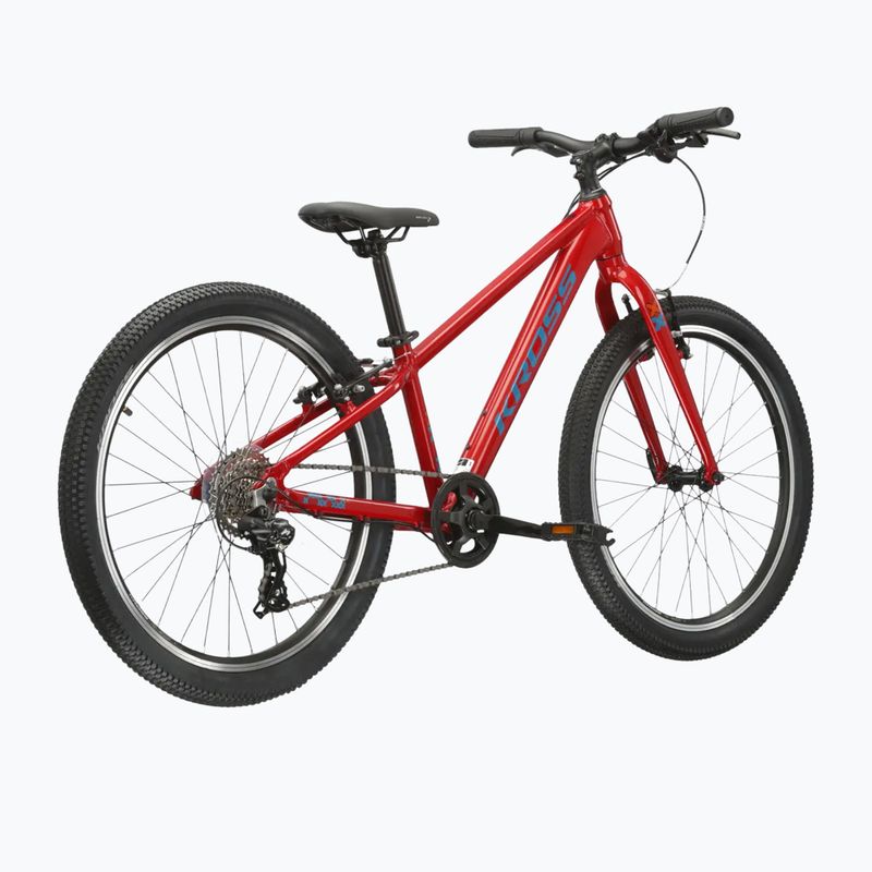 Детски велосипед KROSS Level Jr 1.0 red/sea blue/gloss 3
