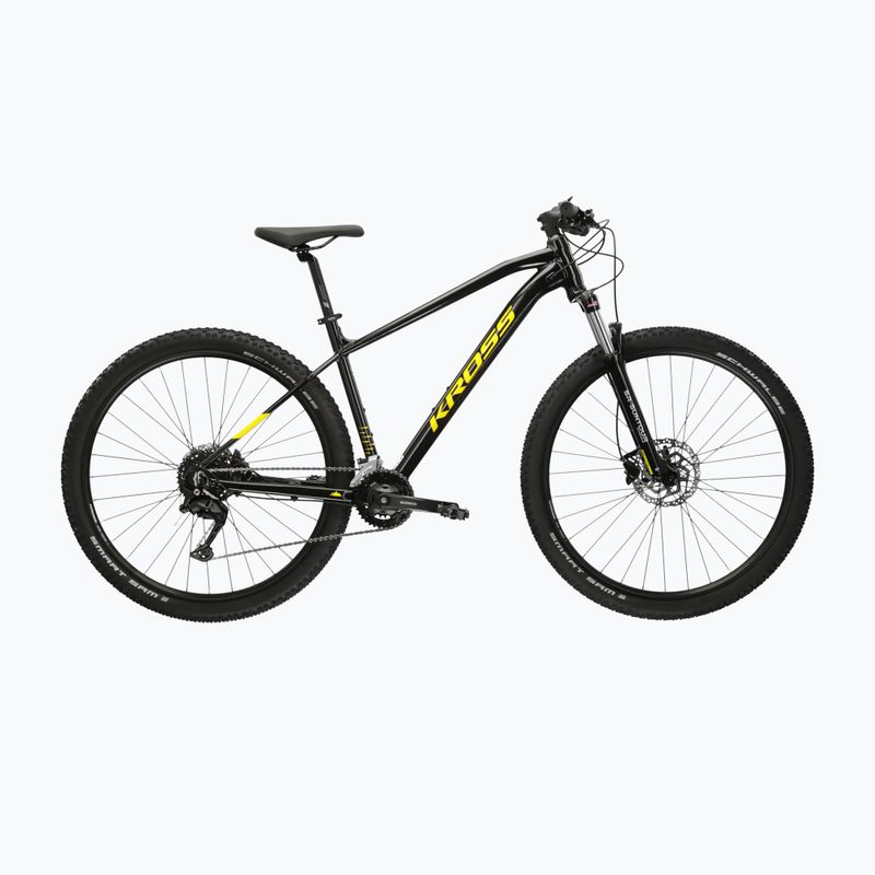 Планински велосипед KROSS Level 2.0 black/yellow/glossy