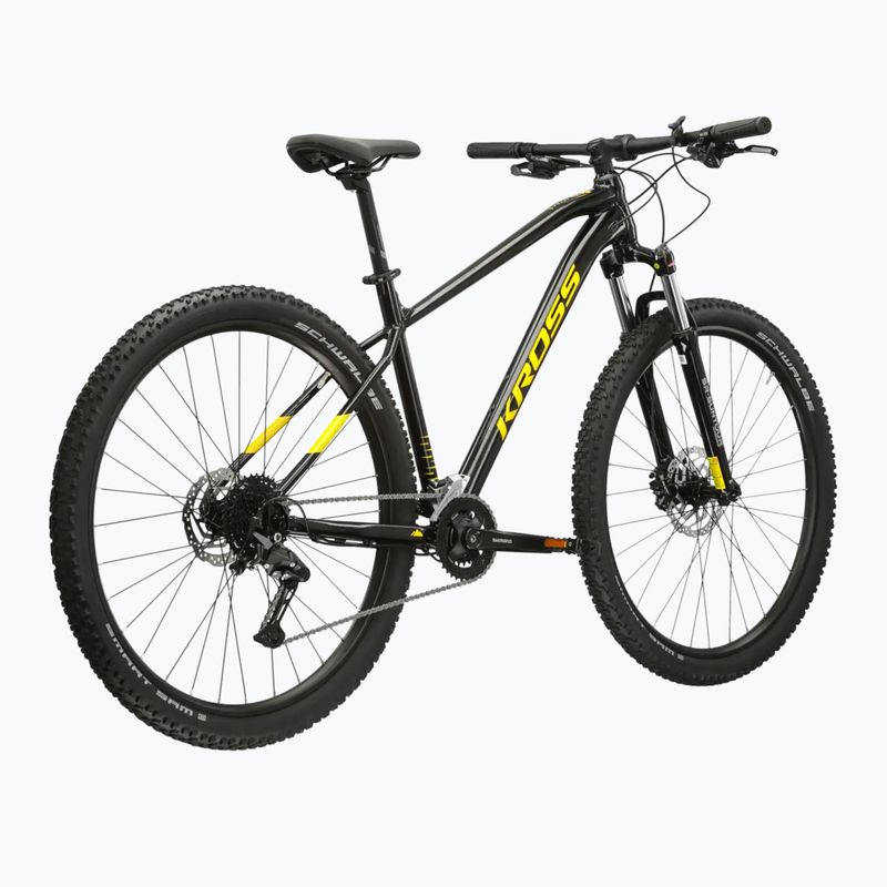 Планински велосипед KROSS Level 2.0 black/yellow/glossy 3