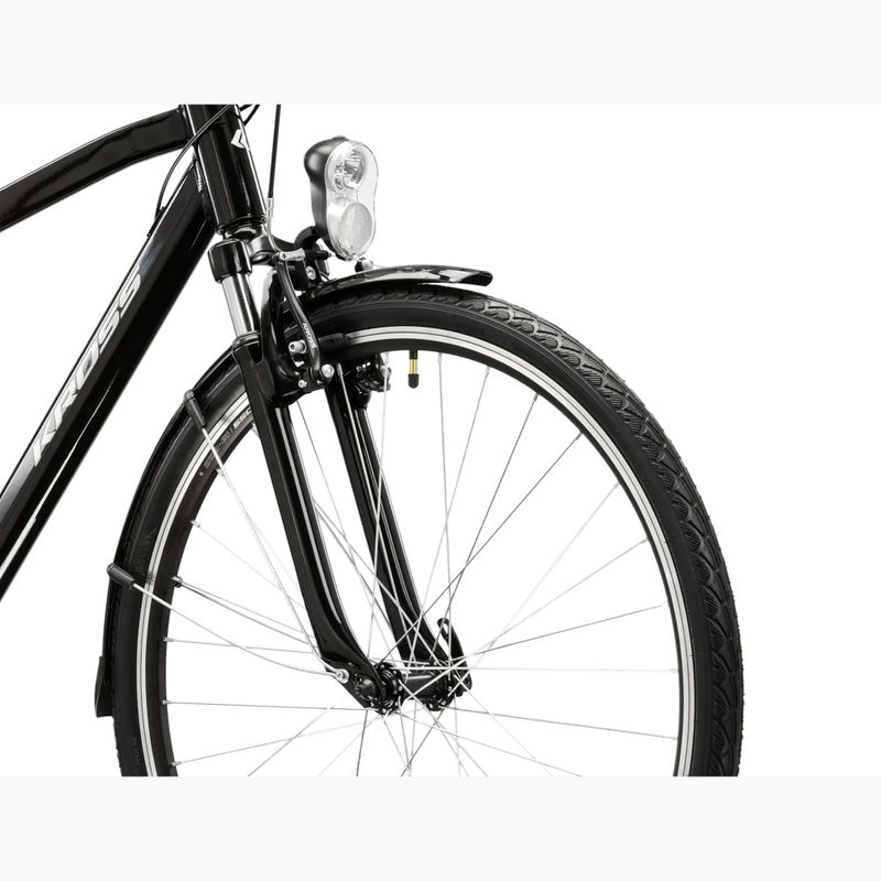 Мъжки трекинг велосипед KROSS Trans 1.0 black/silver/shiny 5