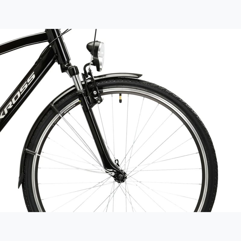 Мъжки трекинг велосипед KROSS Trans 1.0 black/silver/shiny 6