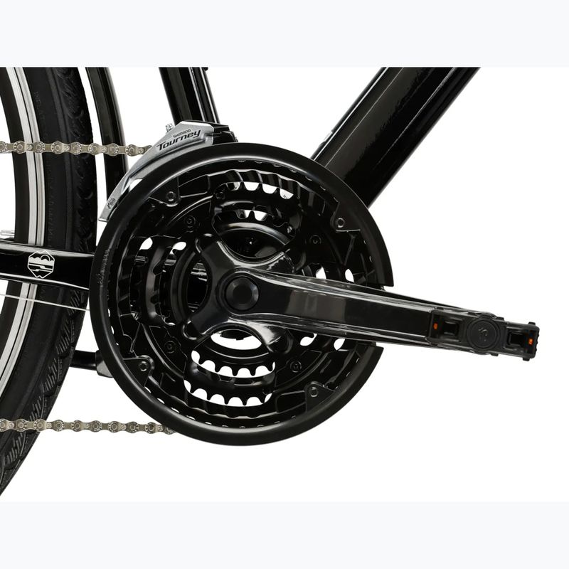 Мъжки трекинг велосипед KROSS Trans 1.0 black/silver/shiny 9