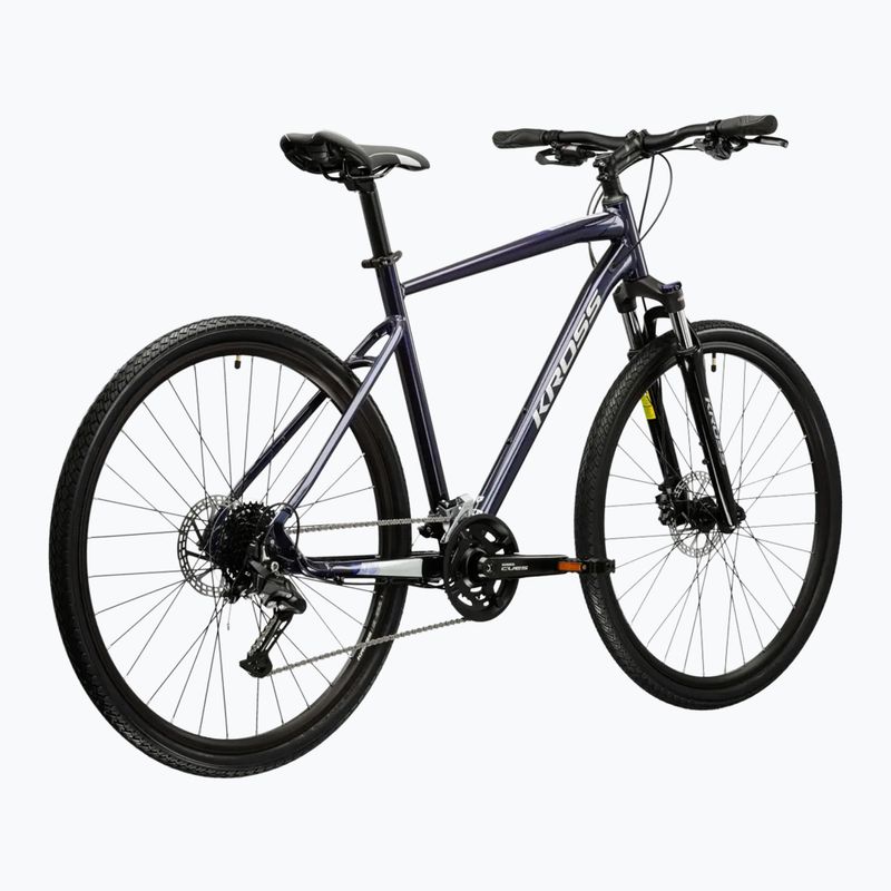 Крос велосипед KROSS Evado 5.0 dark blue/silver/shiny 3