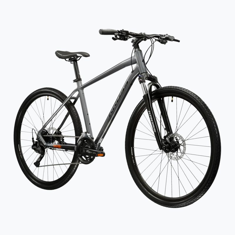 Крос велосипед KROSS Evado 5.0 grey/black/shiny 2