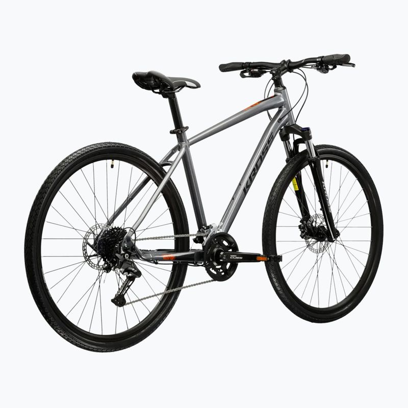 Крос велосипед KROSS Evado 5.0 grey/black/shiny 3