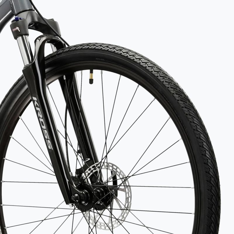 Крос велосипед KROSS Evado 5.0 grey/black/shiny 5