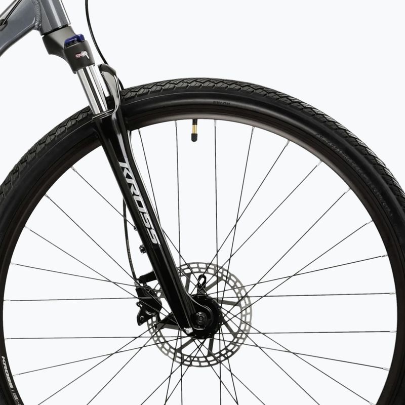 Крос велосипед KROSS Evado 5.0 grey/black/shiny 6