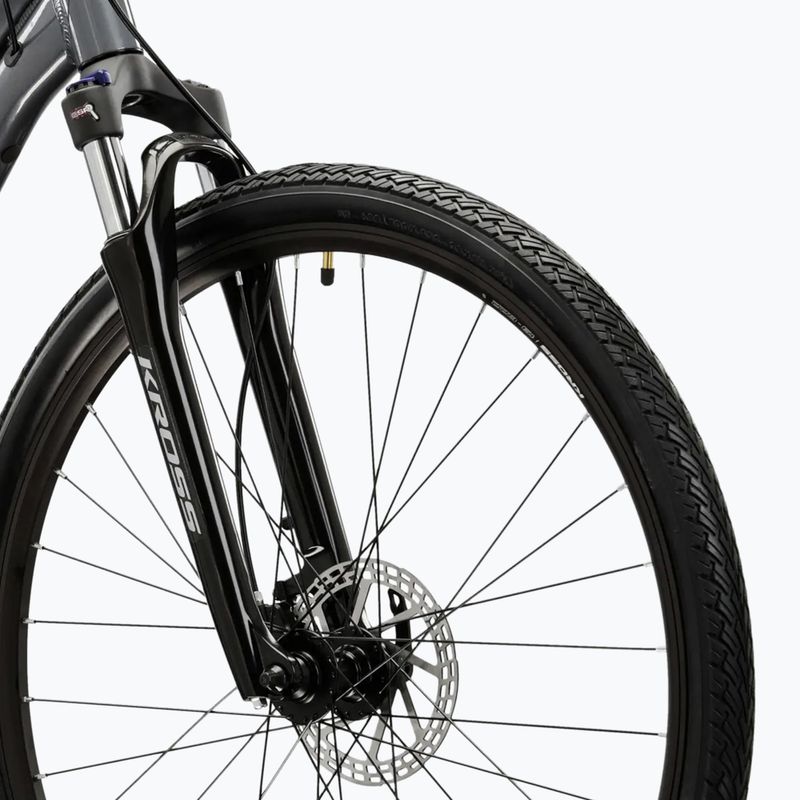 Дамски крос велосипед KROSS Evado 5.0 W gray/blue/shiny 5