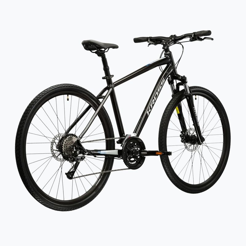 Крос велосипед KROSS Evado 4.0 black/silver 3