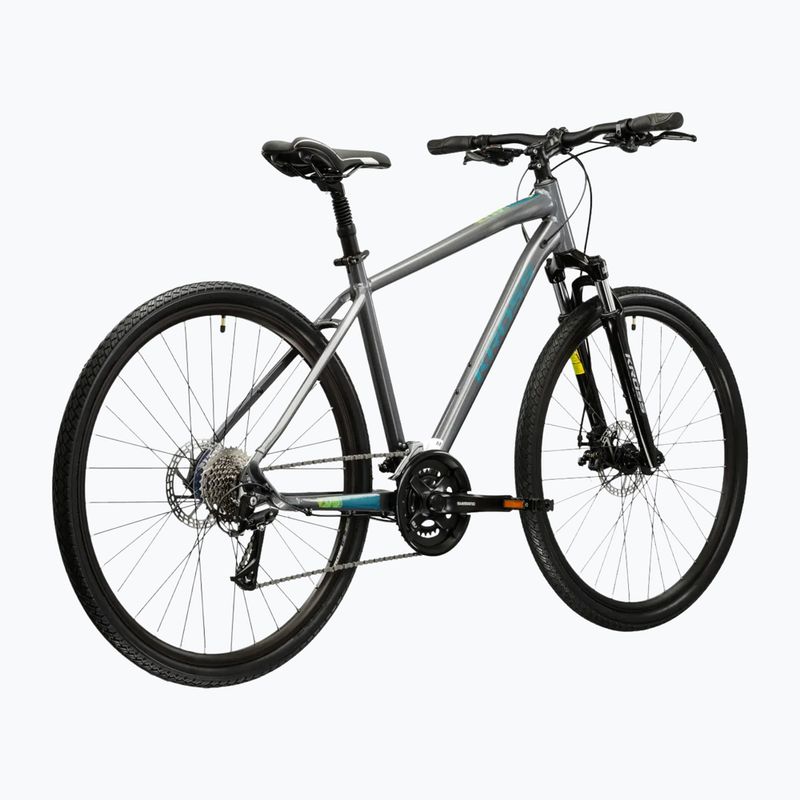 Крос велосипед KROSS Evado 3.0 grey/marine/glossy 3