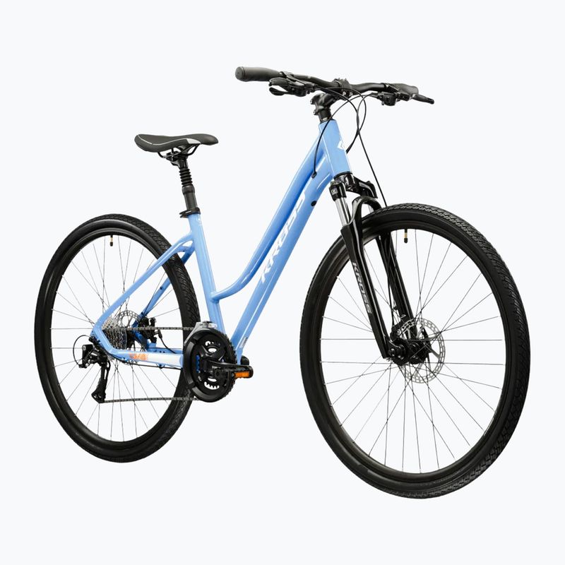 Дамски крос велосипед KROSS Evado 3.0 W blue/white/glossy 2