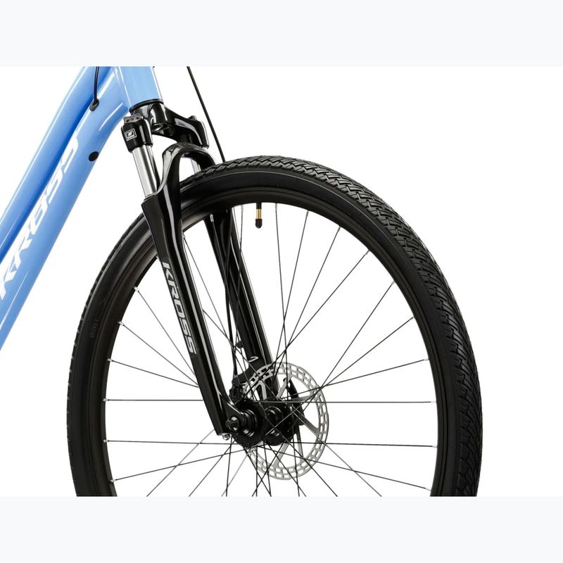 Дамски крос велосипед KROSS Evado 3.0 W blue/white/glossy 5