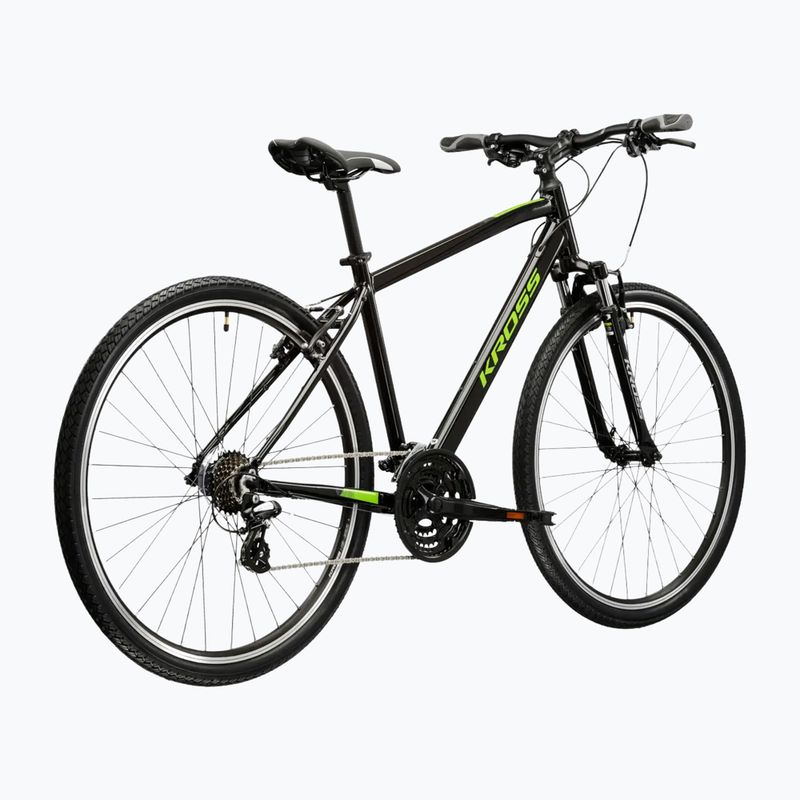 Крос велосипед KROSS Evado 2.0 black/green/gloss 3