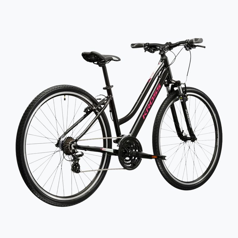 Дамски крос велосипед KROSS Evado 2.0 W black/pink/gloss 3