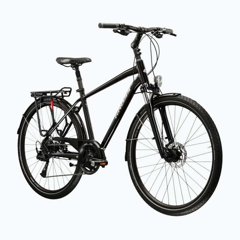 Мъжки трекинг велосипед KROSS Trans 7.0 black/silver/shiny 2