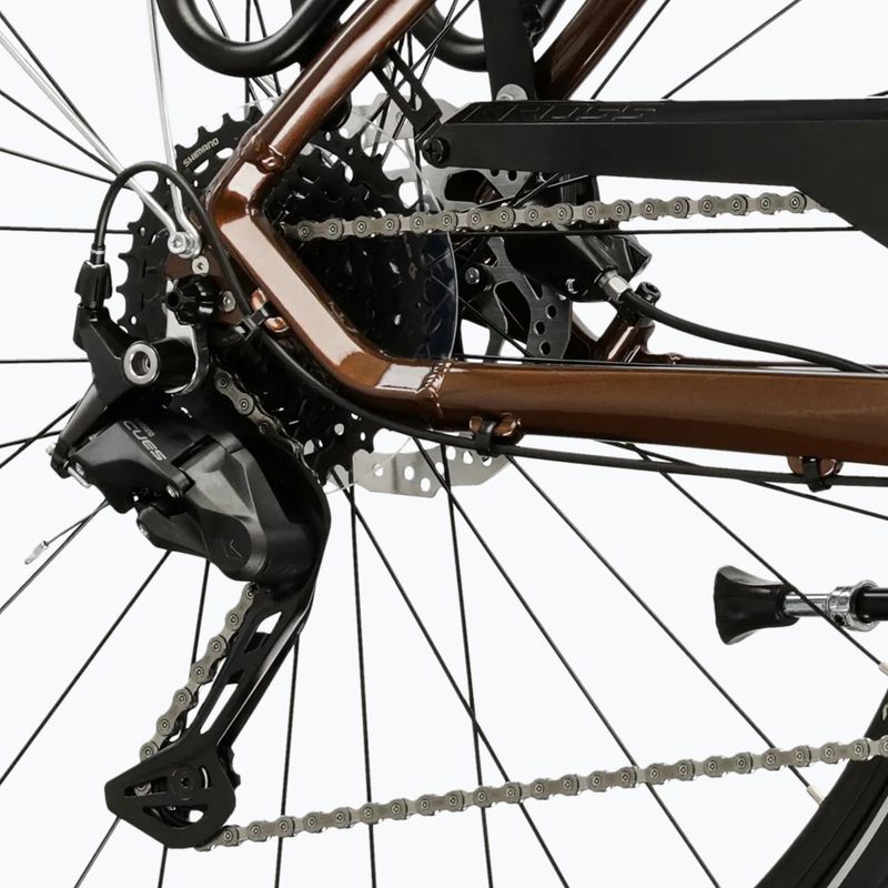 Мъжки трекинг велосипед KROSS Trans 5.0 brown/silver/gloss 8