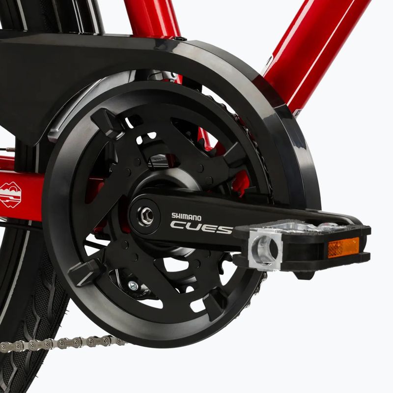 Дамски трекинг велосипед KROSS Trans 5.0 W red/silver/shiny 9