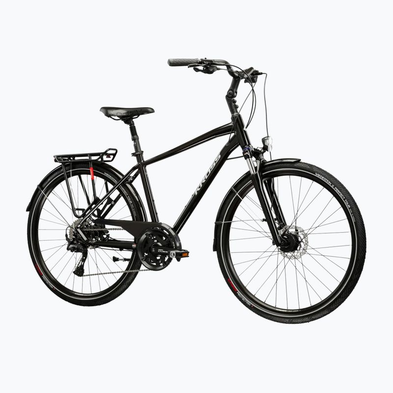 Мъжки трекинг велосипед KROSS Trans 7.0 black/silver/shiny 2