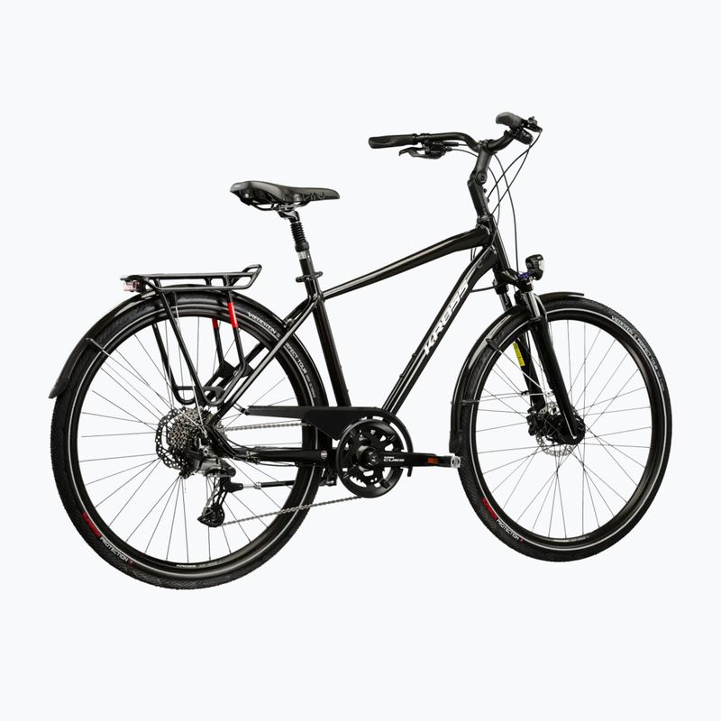 Мъжки трекинг велосипед KROSS Trans 7.0 black/silver/shiny 3