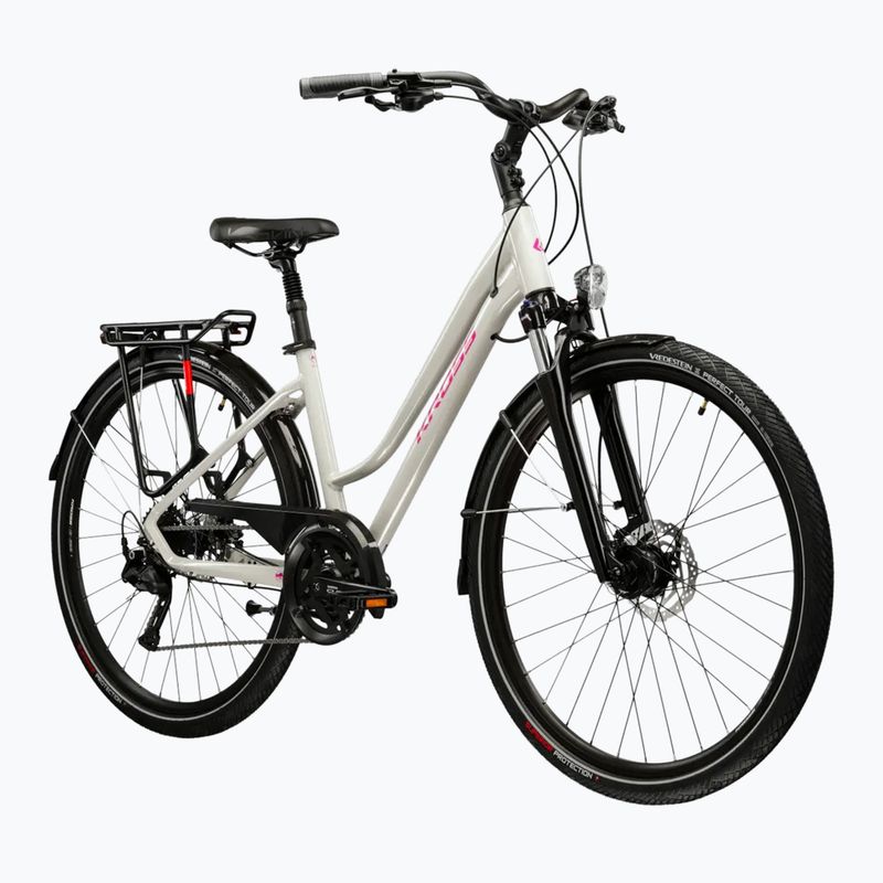 Дамски трекинг велосипед KROSS Trans 5.0 W grey/pink/shiny 2