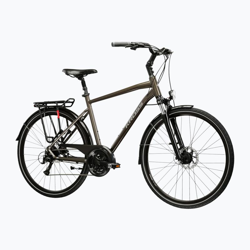 Трекинг велосипед KROSS Trans 4.0 brown/silver/glossy 2