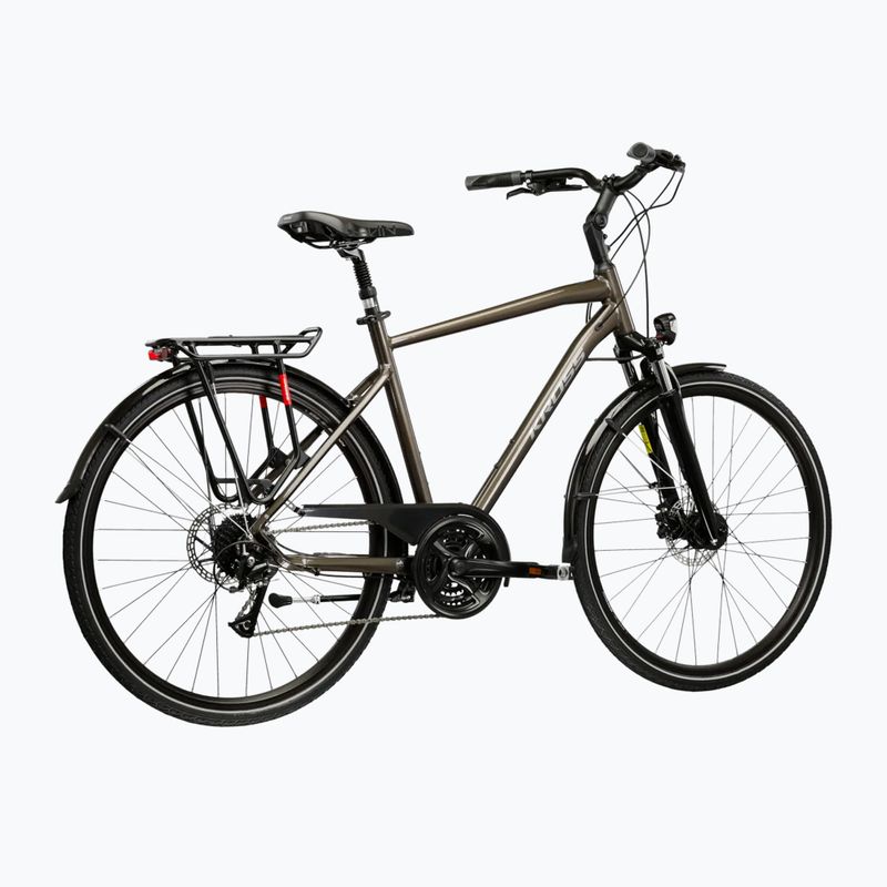 Трекинг велосипед KROSS Trans 4.0 brown/silver/glossy 3