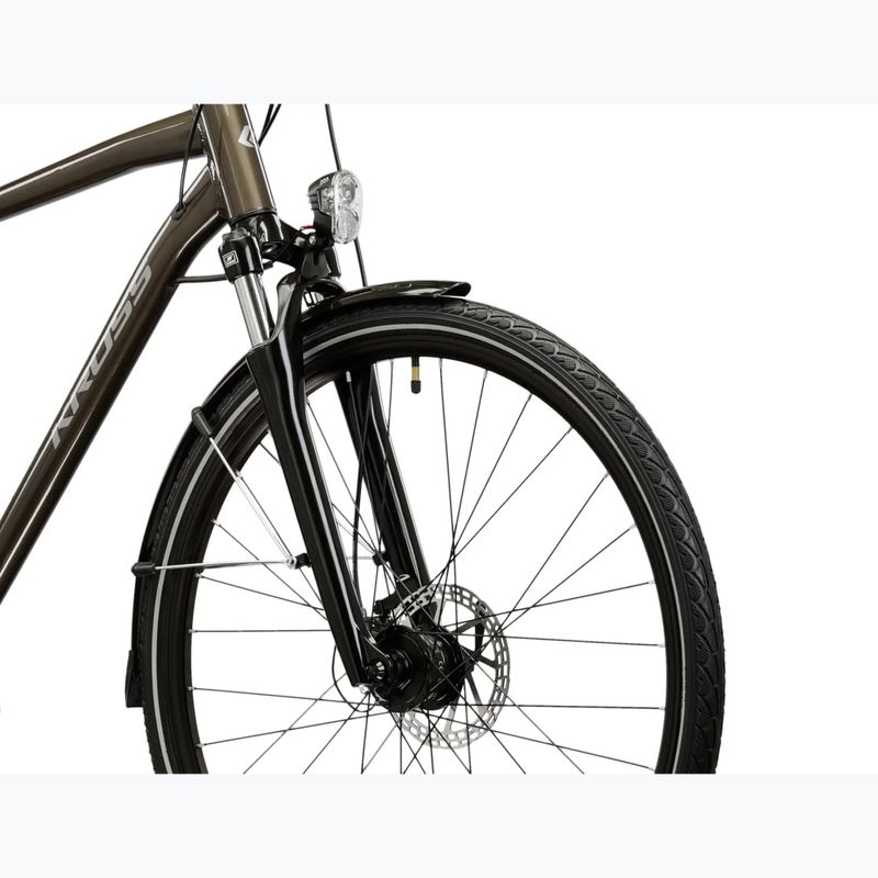 Трекинг велосипед KROSS Trans 4.0 brown/silver/glossy 5