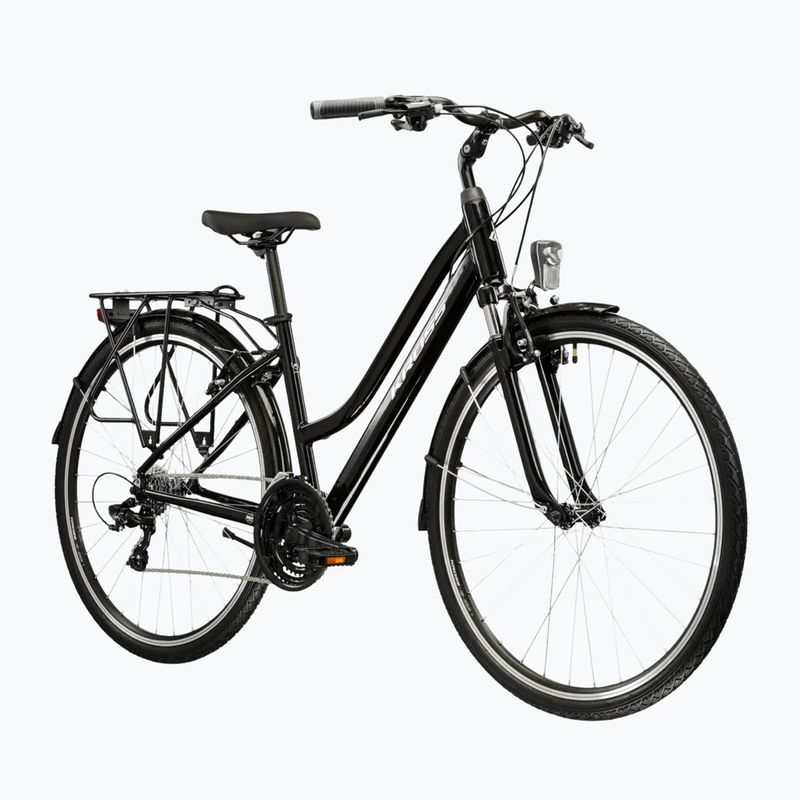 Дамски трекинг велосипед KROSS Trans 1.0 black/silver/gloss 2
