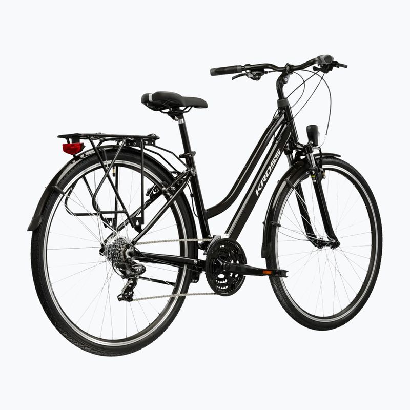 Дамски трекинг велосипед KROSS Trans 1.0 black/silver/gloss 3