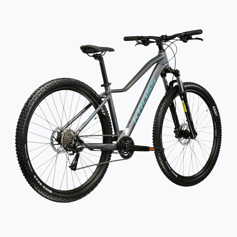 Дамски планински велосипед KROSS Lea 4.0 W 27.5 grey/turquoise/shiny 3