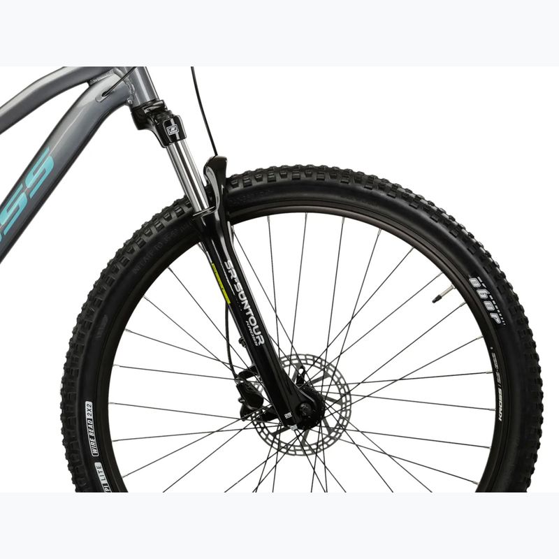 Дамски планински велосипед KROSS Lea 4.0 W 27.5 grey/turquoise/shiny 6