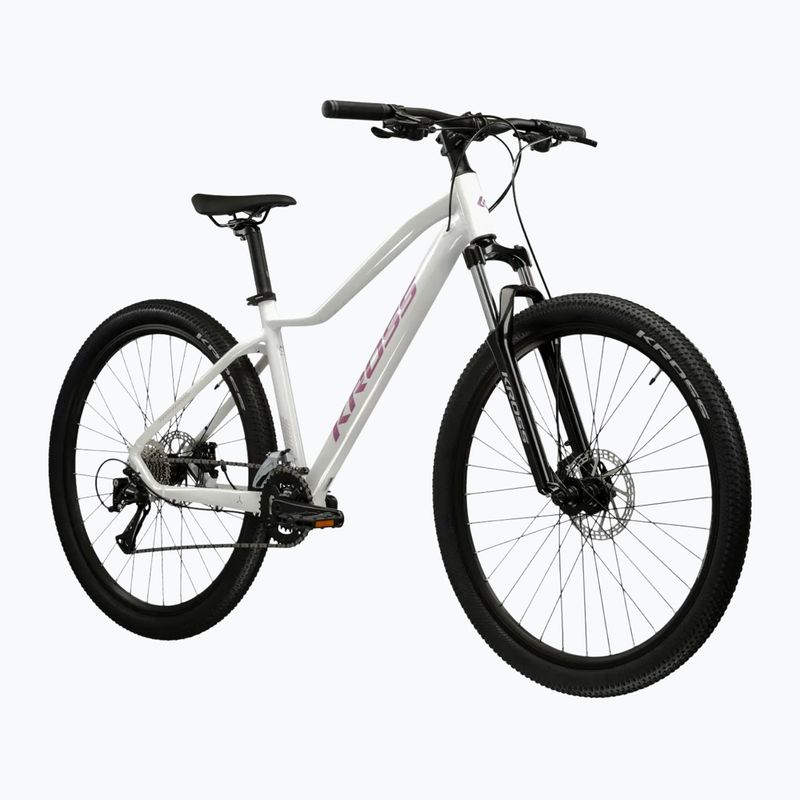 Дамски планински велосипед KROSS Lea 3.0 W 27.5 white/pink/shiny 2