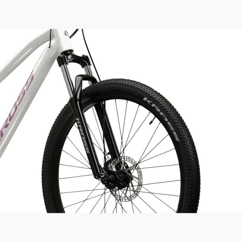 Дамски планински велосипед KROSS Lea 3.0 W 27.5 white/pink/shiny 5