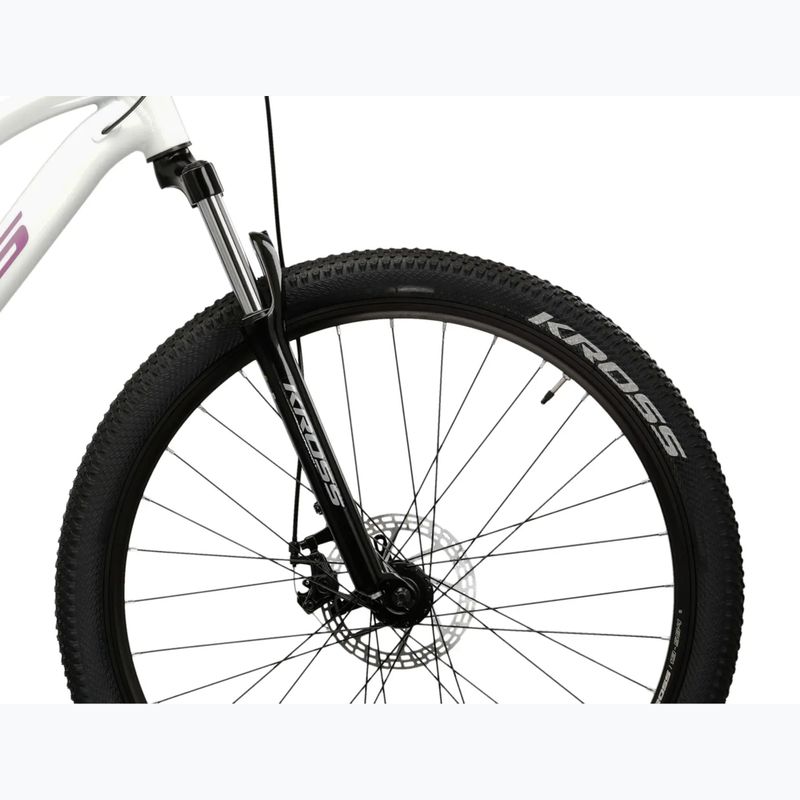 Дамски планински велосипед KROSS Lea 3.0 W 27.5 white/pink/shiny 6