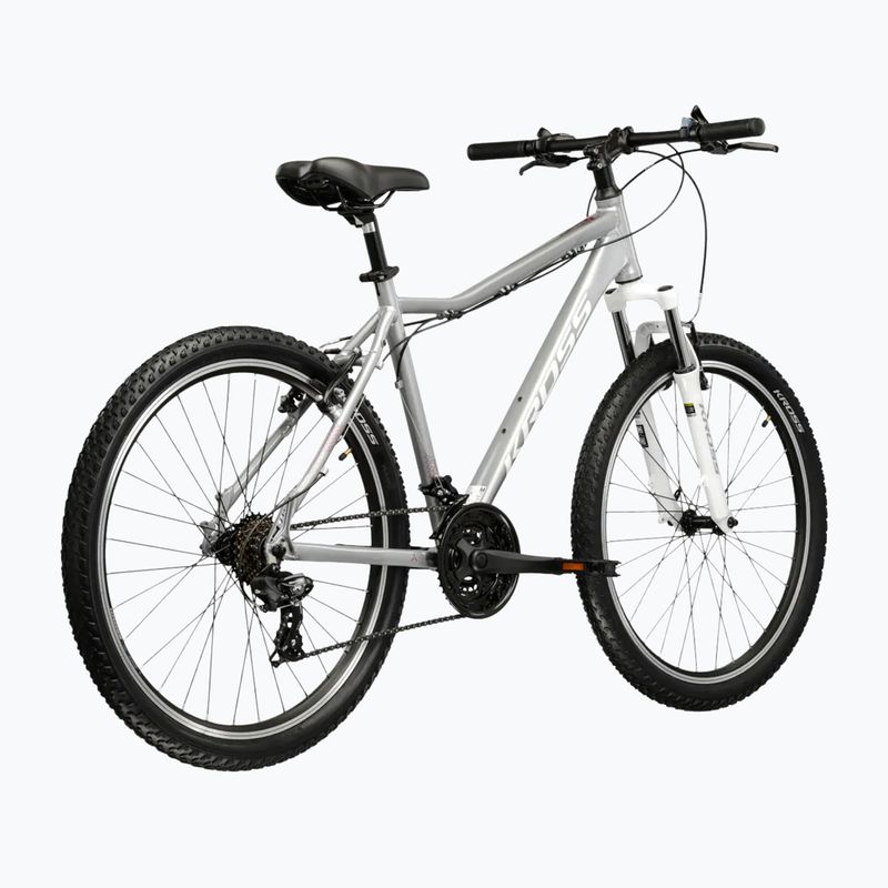 Дамски планински велосипед KROSS Lea 1.0 silver/white/gloss 3