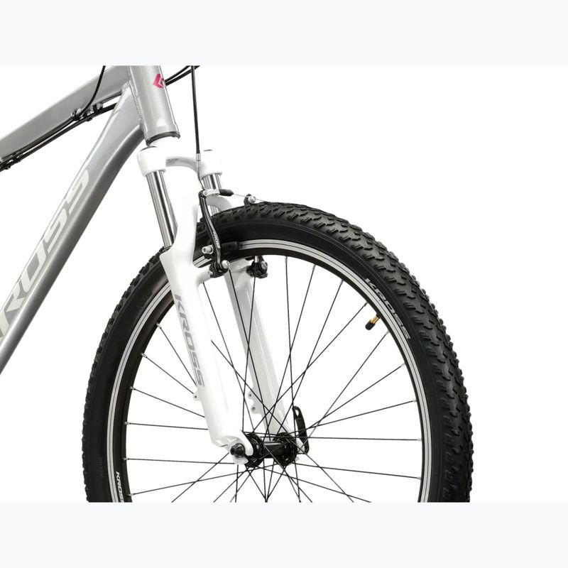 Дамски планински велосипед KROSS Lea 1.0 silver/white/gloss 5